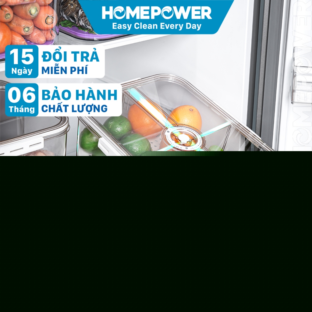 Hộp đựng thực phẩm tách nước Homepower chia 2 ngăn, 4 ngăn tiện lợi - dung tích lớn