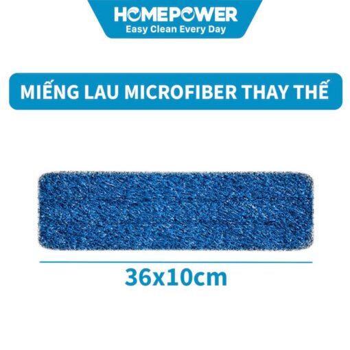 Miếng lau nhà Microfiber kết hợp sợi PP cao cấp 36x10cm 1 Đầu Gài Dành Cho Cây Lau Nhà Homepower