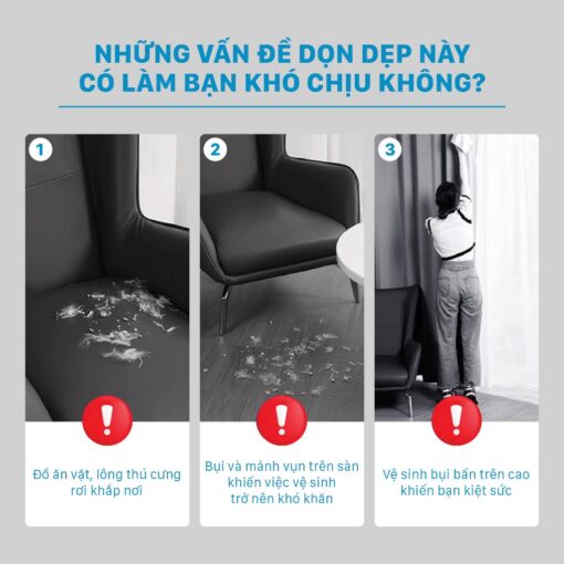 Alternative view of Cây lăn bụi sàn nhà 24cm cán dài CB-01 Homepower 60 tờ/cuộn - Keo siêu dính, kích thước lớn
