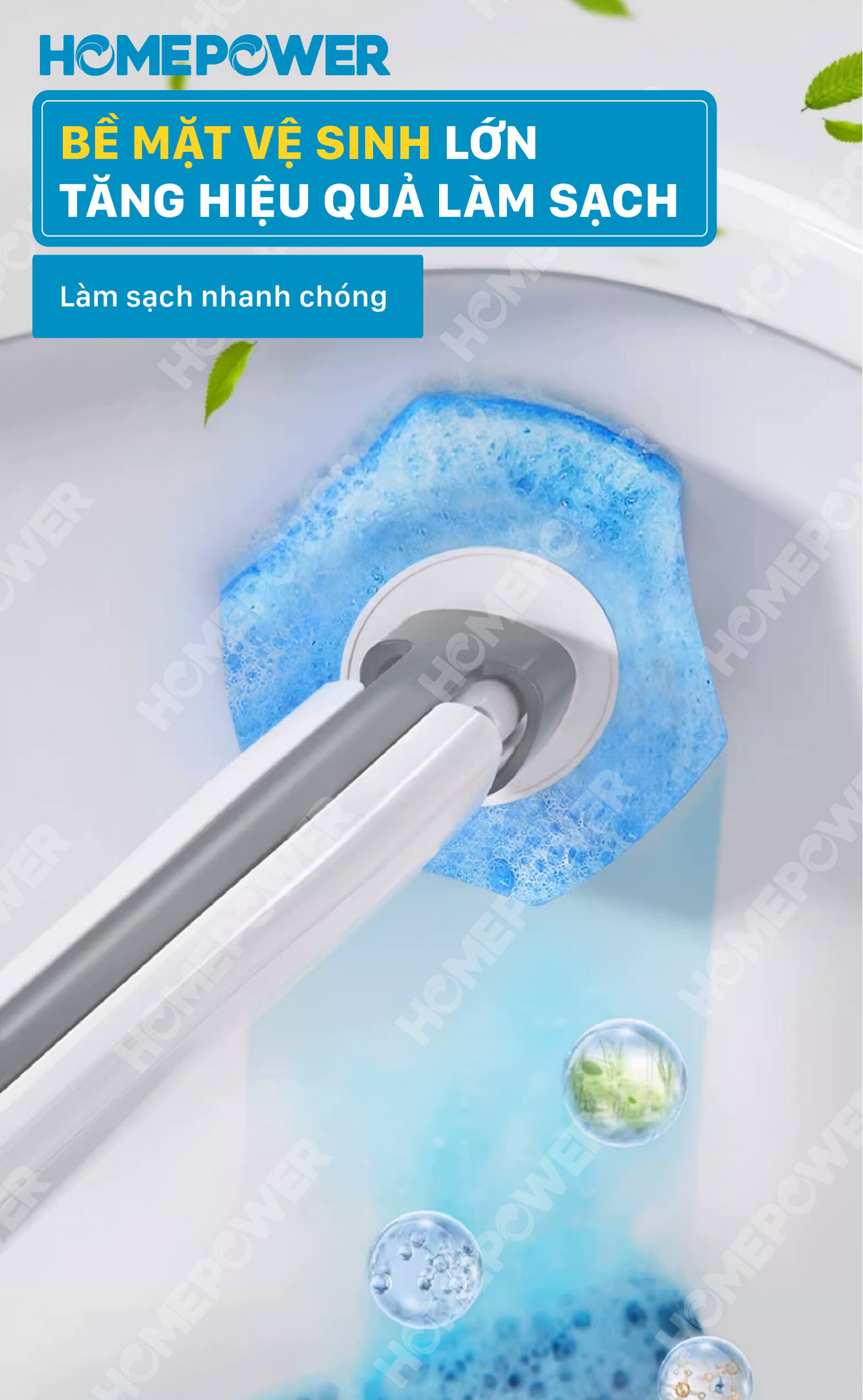 Chổi Cọ Nhà Vệ Sinh, Bồn Cầu Dùng 1 Lần Tiện Lợi Homepower TP-02 Mẫu Nâng Cấp Đầu Cọ - ảnh mô tả 6