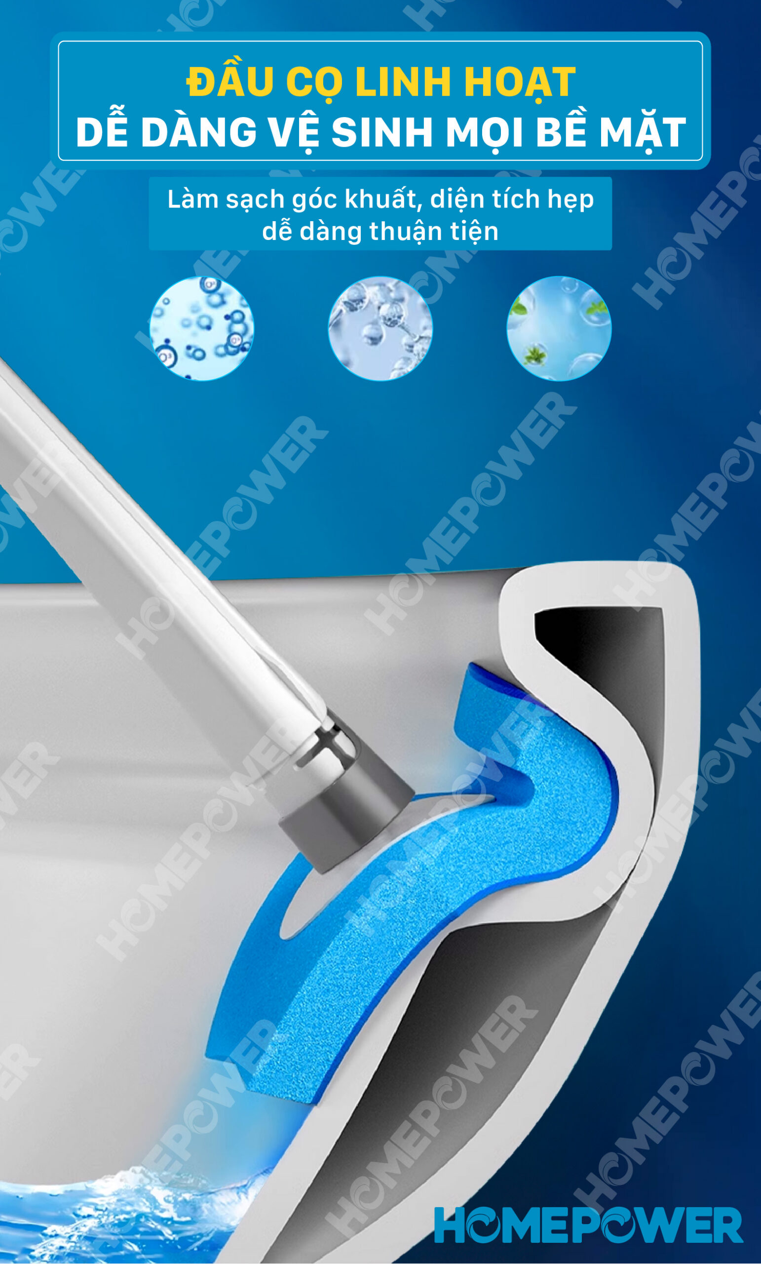 Chổi Cọ Nhà Vệ Sinh, Bồn Cầu Dùng 1 Lần Tiện Lợi Homepower TP-02 Mẫu Nâng Cấp Đầu Cọ - ảnh mô tả 7