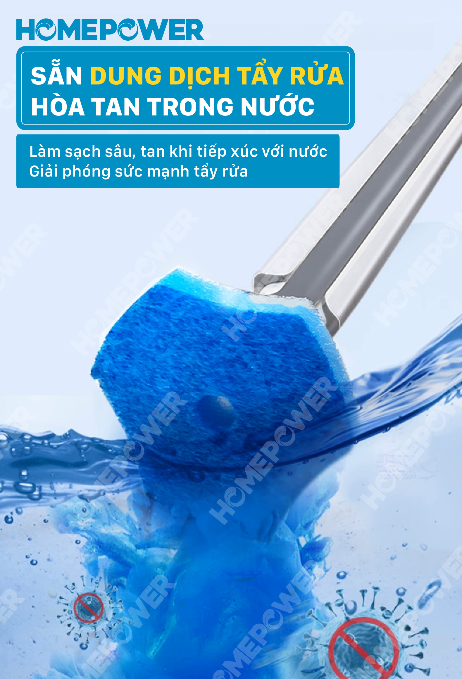 Chổi Cọ Nhà Vệ Sinh, Bồn Cầu Dùng 1 Lần Tiện Lợi Homepower TP-02 Mẫu Nâng Cấp Đầu Cọ - ảnh mô tả 8