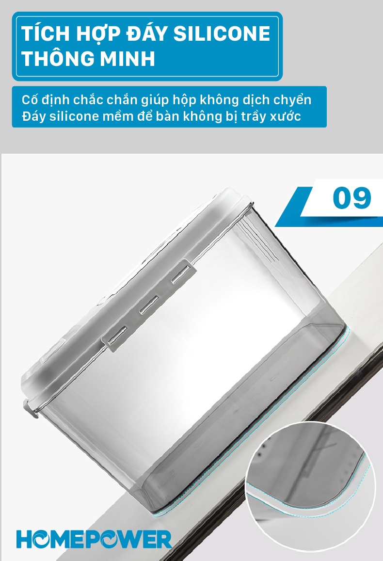 Thùng Đựng Gạo Nắp Lật Thông Minh Homepower HDG-T - ảnh mô tả 11