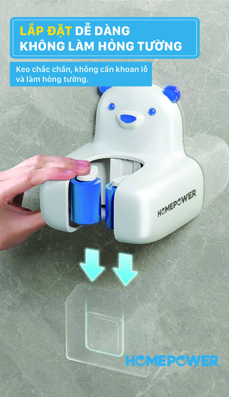 Móc Treo Cây Lau Nhà Dán Tường Homepower MS-02, Kẹp Giữ Chổi Đa Năng Chịu Lực Tốt - ảnh mô tả 5