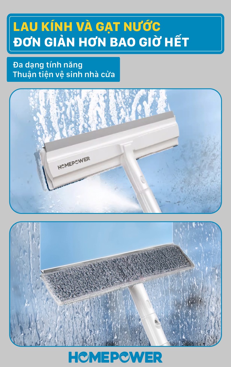 Cây Lau Kính Phun Sương Gạt Nước 2 Trong 1 Homepower HK-02 - ảnh mô tả 10