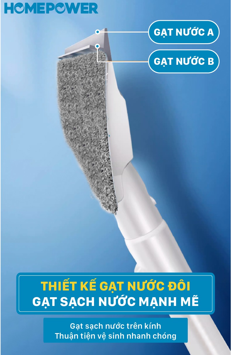 Cây Lau Kính Phun Sương Gạt Nước 2 Trong 1 Homepower HK-02 - ảnh mô tả 5