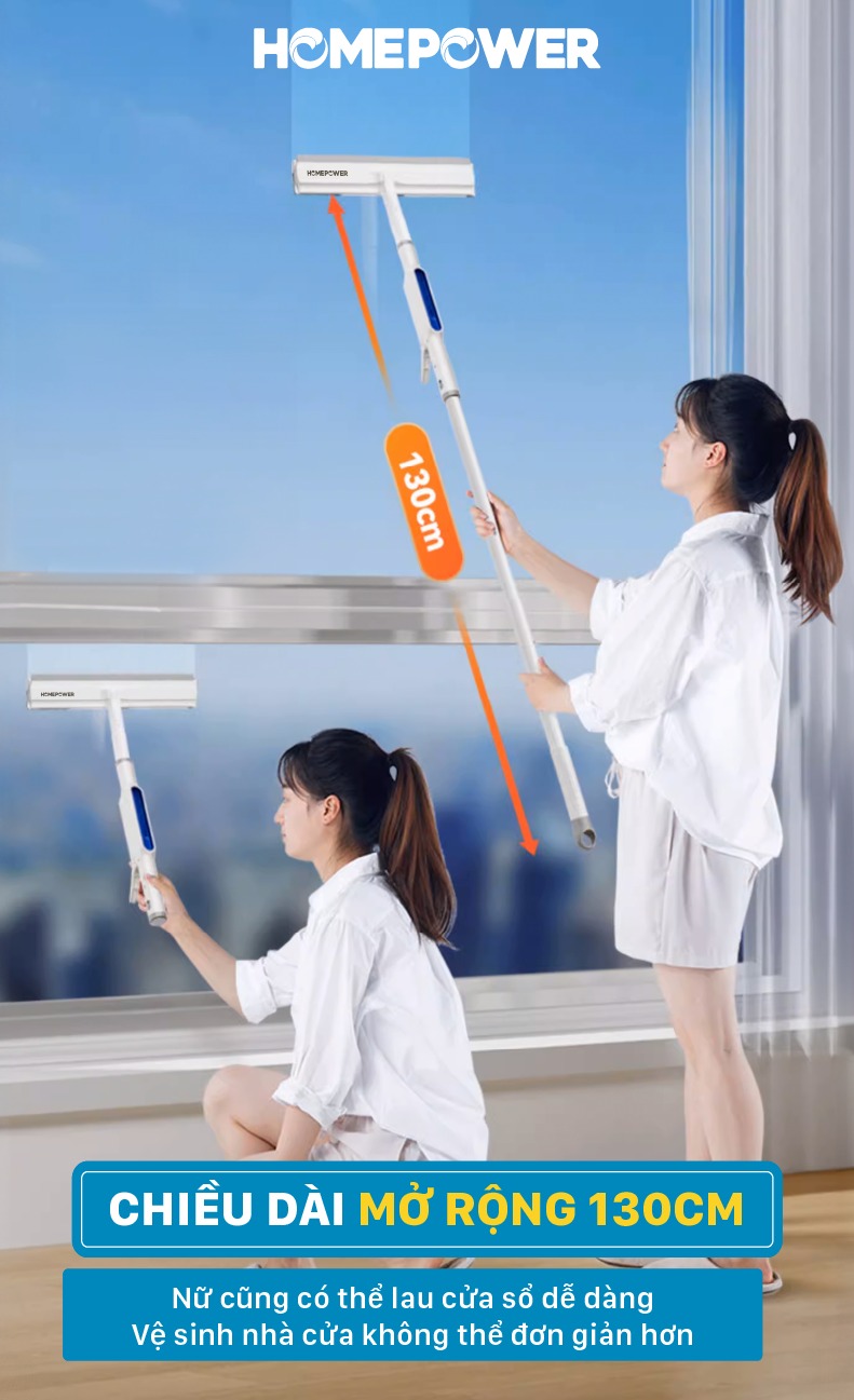 Cây Lau Kính Phun Sương Gạt Nước 2 Trong 1 Homepower HK-02 - ảnh mô tả 9