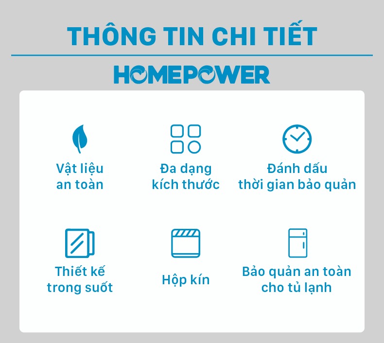 Hộp Nhựa Bảo Quản Thực Phẩm Tủ lạnh Homepower Tách Nước, Chia Ngăn, Có Lỗ Thoát Khí Cao Cấp - ảnh mô tả 1